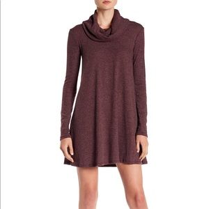 Maddie Rib Knit Cowl Shift Dress